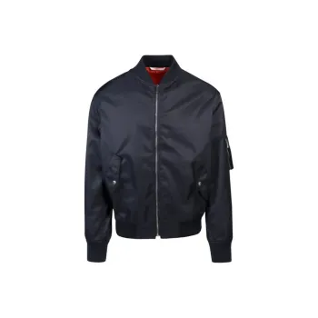 Valentino Logo Printed Zipped Bomber Jacket