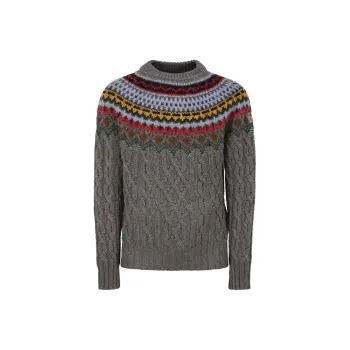 Moncler Cable Knit Crewneck Jumper