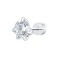 White Zircon Claw Stud Earrings[Single]