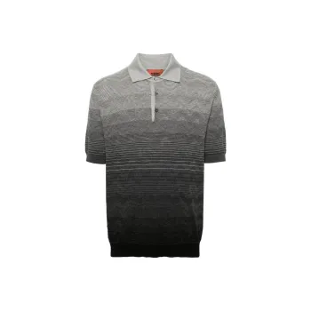 MISSONI Zig Zag Short Sleeved Polo Shirt