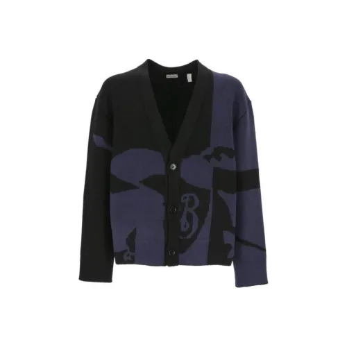 Burberry Ekd Intarsia Knit Buttoned Cardigan