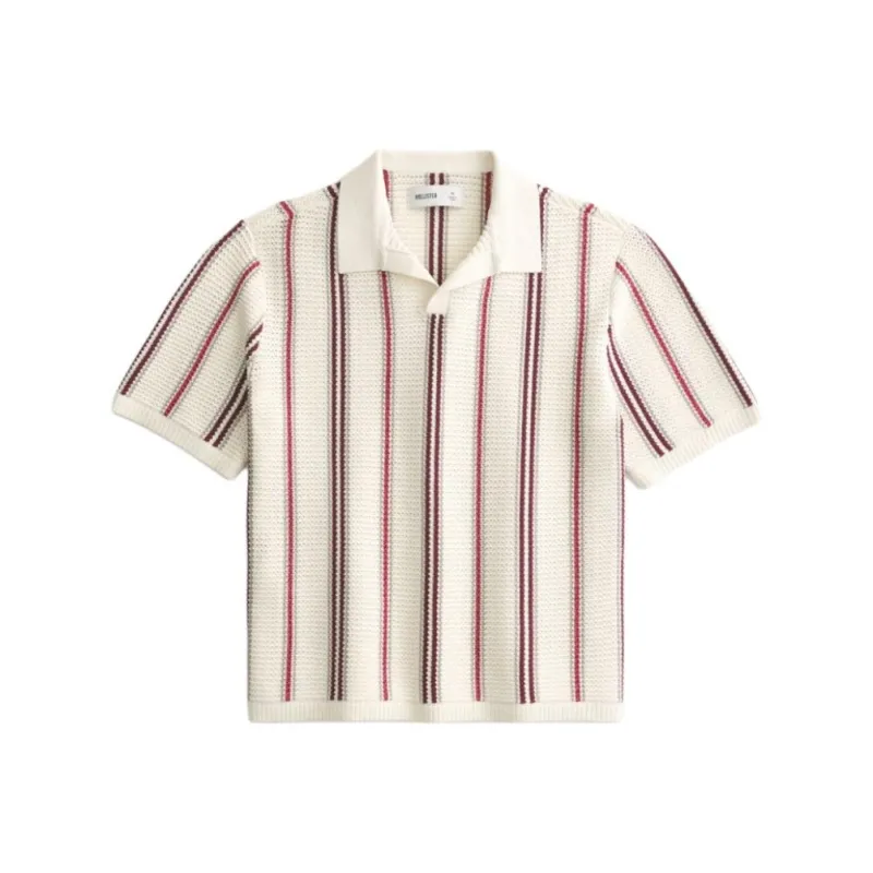 Hollister Sweater Men's Cream Stripes-0