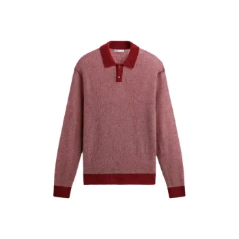 ZARA Polo Shirt Men's Burgundy Red