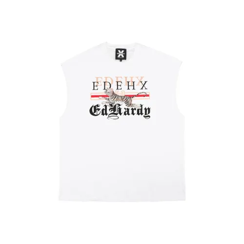Ed Hardy X Apparel Sweater Tank Top Men's White