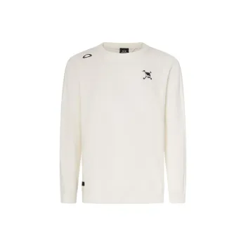 Oakley Skull Surface Sweater Crew Sweatshirt Unisex White