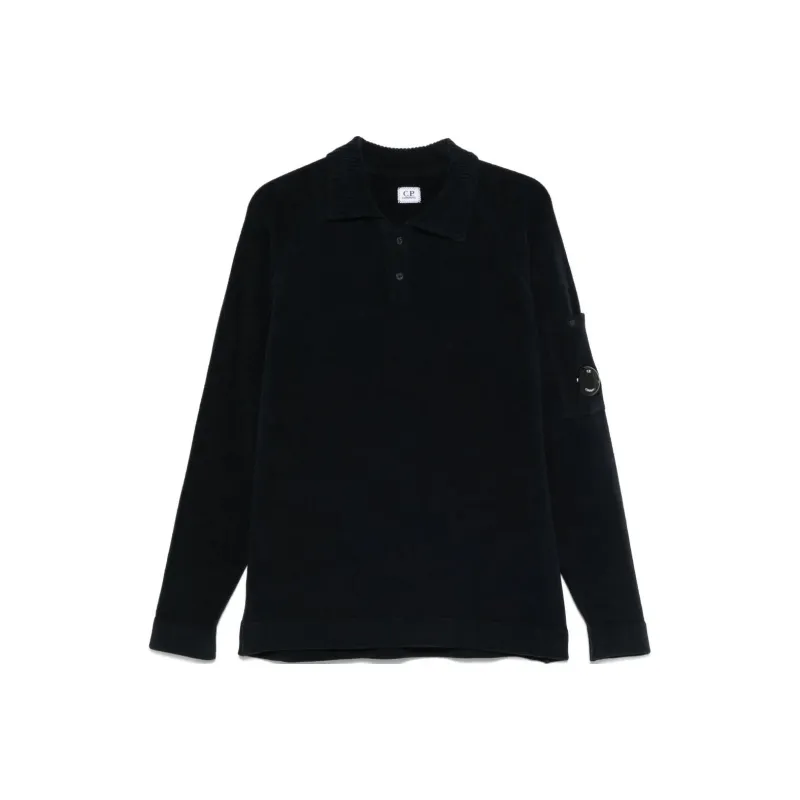 C.P. Company Lens detailed Polo Sweater-0