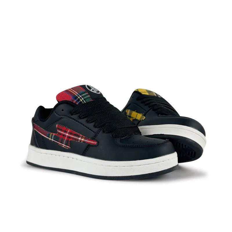 Rongchuan Waterproof Abrasion Resistant Lightweight Low Top Skateboard Shoes Unisex Red Yellow Mismatched-4