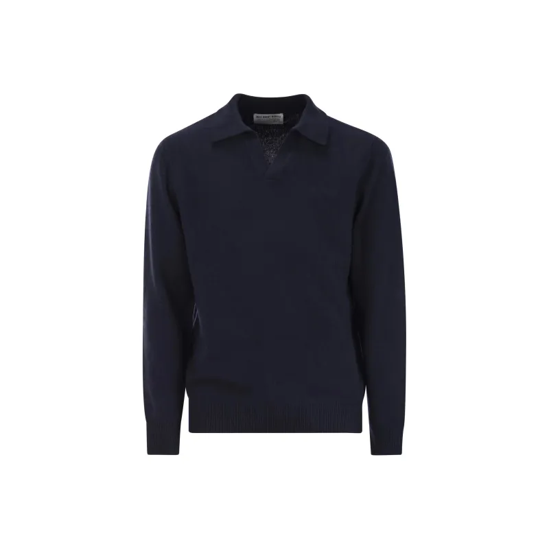 MC2 Saint Barth Convent Long Sleeved Knitted Polo Shirt-0