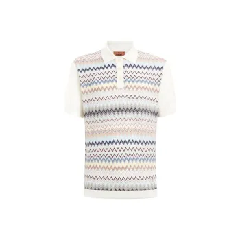 MISSONI Zigzag Knit Polo Shirt