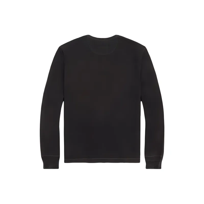 DOUBLE RL FW23 Indigo Jersey Henley Shirt T Shirt Men's Indigo-1