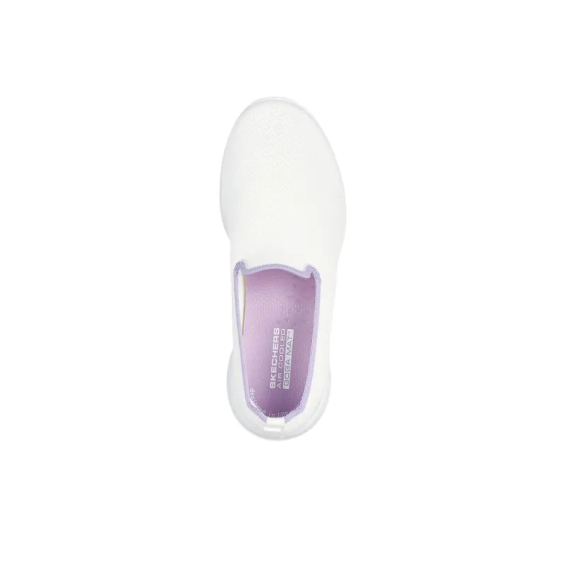Skechers GO WALK Joy Low Top Casual Shoes Women's White Purple-3