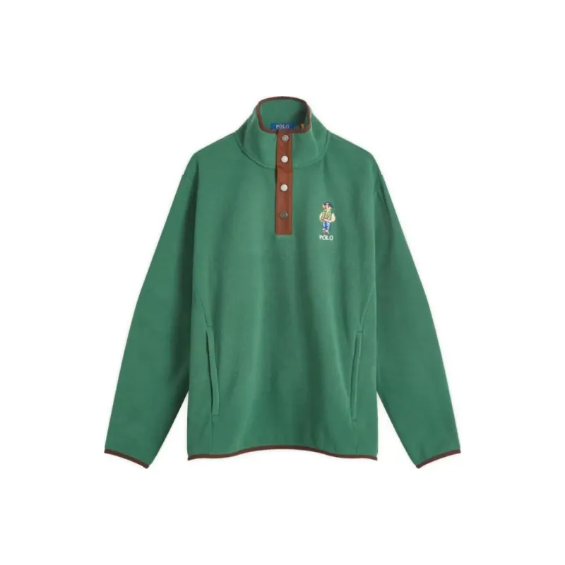 Polo Ralph Lauren Varsity Bear Quarter Snap Fleece-0