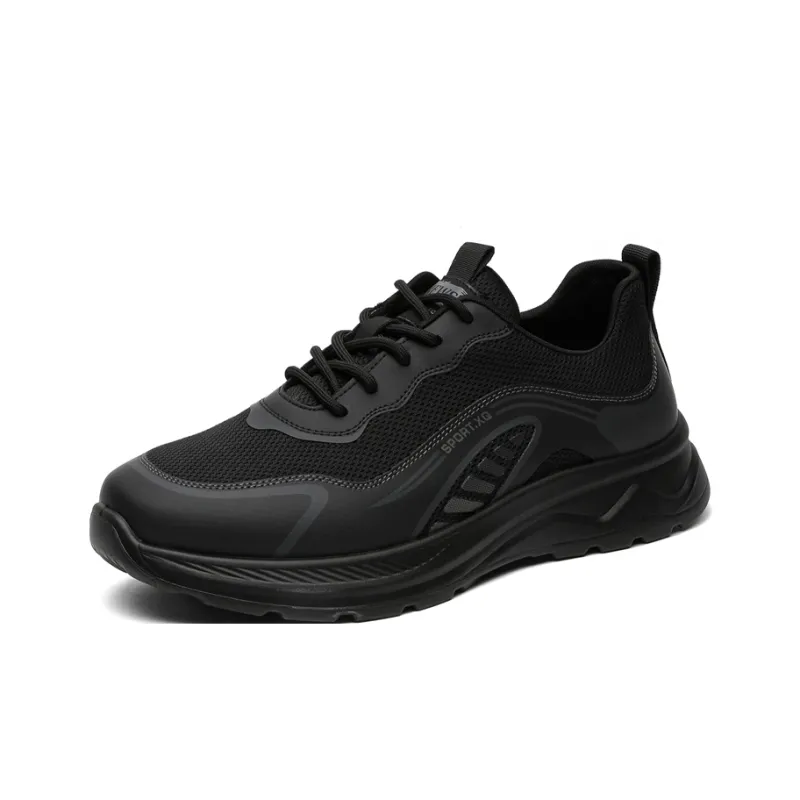 ΛOLUNKΛ Slip Resistant, Abrasion Resistant, Waterproof, And Breathable Low Top Casual Shoes Men's Black-4