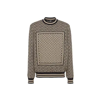 BALMAIN Mini Monogram Crewneck Sweater