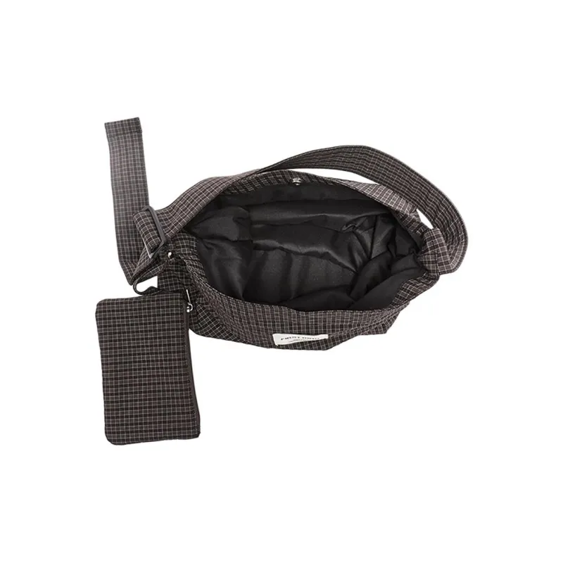 Three Blessings Fabric Crossbody Bag, Shoulder Bag Women's Black/Gray-4