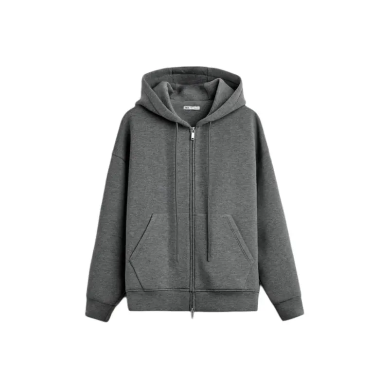 ZARA Sweatshirt Men's Zebra Print Gray-0