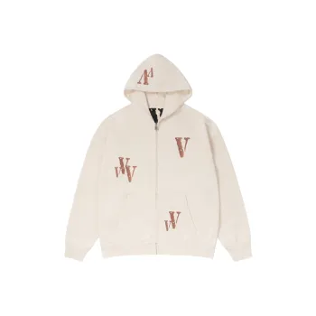 VLONE Cardigan Zip Closure Sweatshirt Unisex Beige