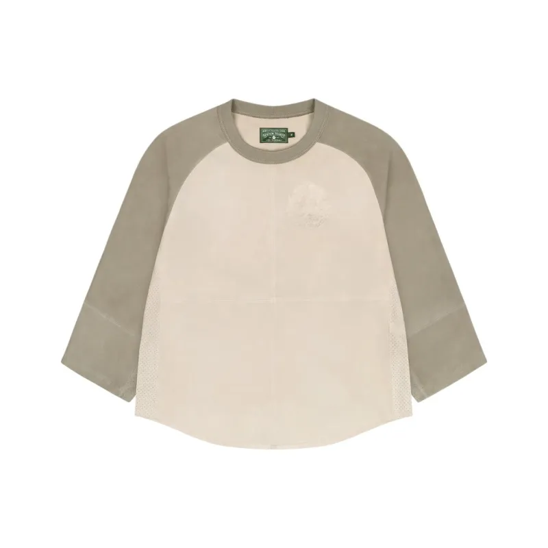 Denim Tears Leather Denim Tears University Baseball Shirt-0