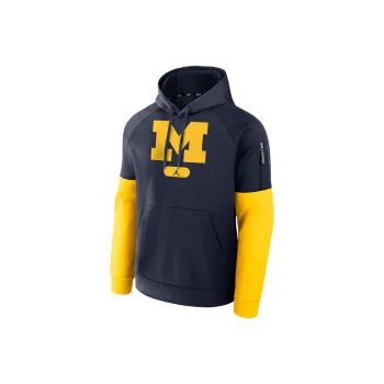 Nike Michigan Wolverines Fitness Men's Nike Brand Therma College Pullover Hoodie