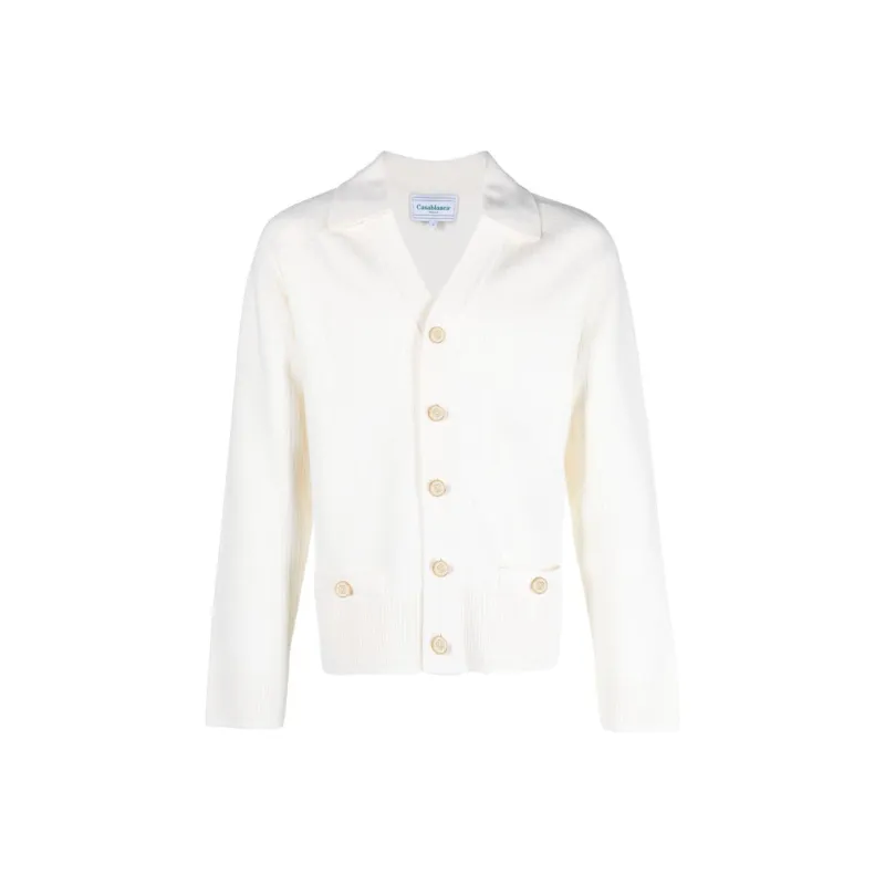 CASABLANCA Wool blend Ribbed Cardigan-0