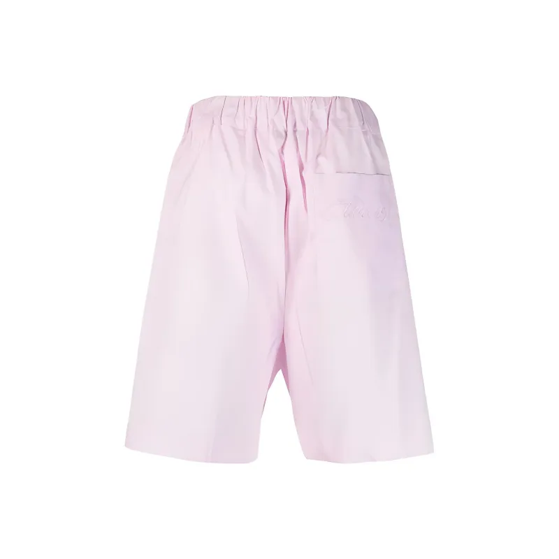 LANEUS Logo embroidered Cotton Shorts-1