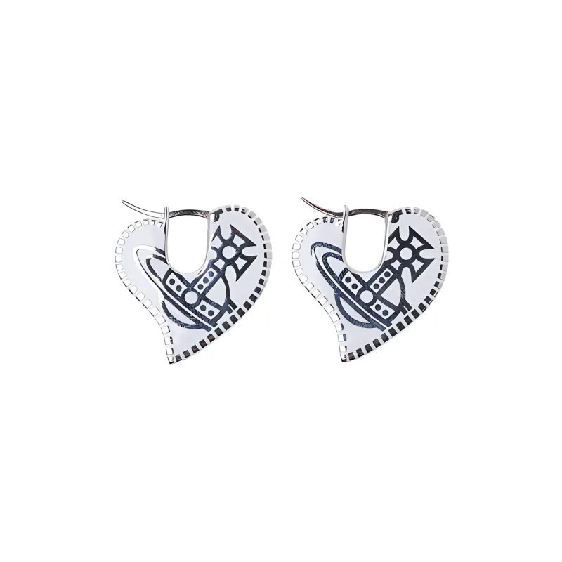 Vivienne Westwood Platinum Resin Earrings Women's Silver-1