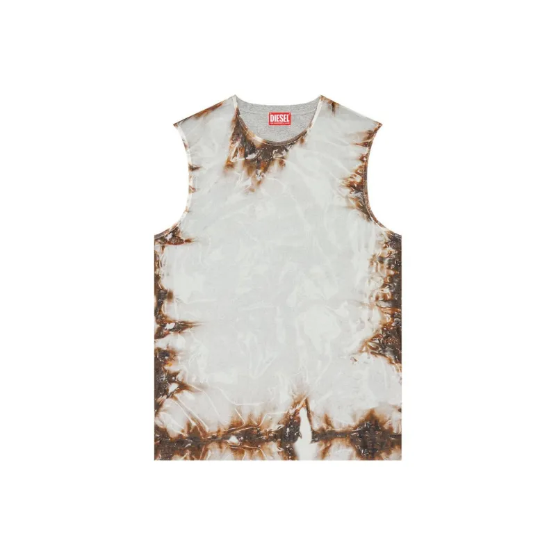 DIESEL T-BISCO-BURN-ART Printed Mesh-front Top-0