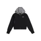 Black Cropped Plaid Coat