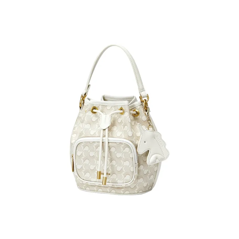 NUCELLE Artificial Leather Bucket Bag, Underarm Shoulder Bag, Crossbody Bag, Handbag Trumpets Women's Multicolor-1