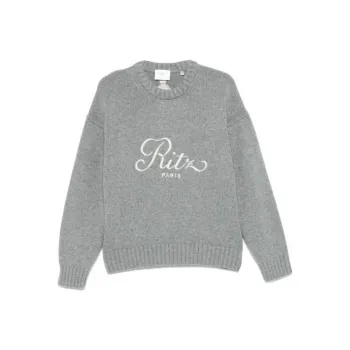 FRAME X Ritz Paris Logo Embroidered Knit Jumper