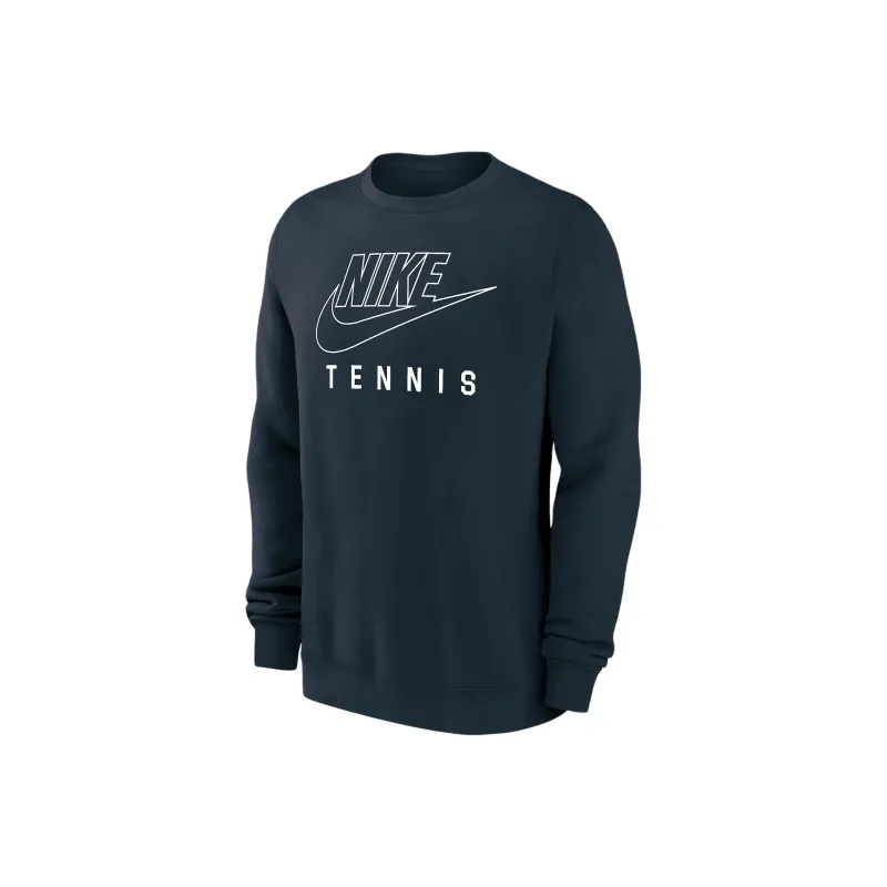 Nike Swoosh Club Fleece Men's Tennis Pullover Crew Neck Sweatshirt-0