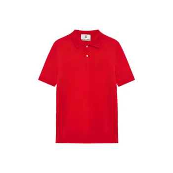KENT&CURWEN Three Lions Embroidery 100% Cotton Shell Button Polo Shirt Unisex