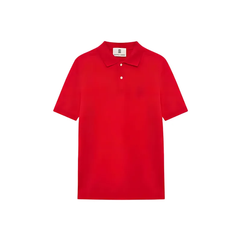 KENT&CURWEN Three Lions Embroidery 100% Cotton Shell Button Polo Shirt Unisex-0