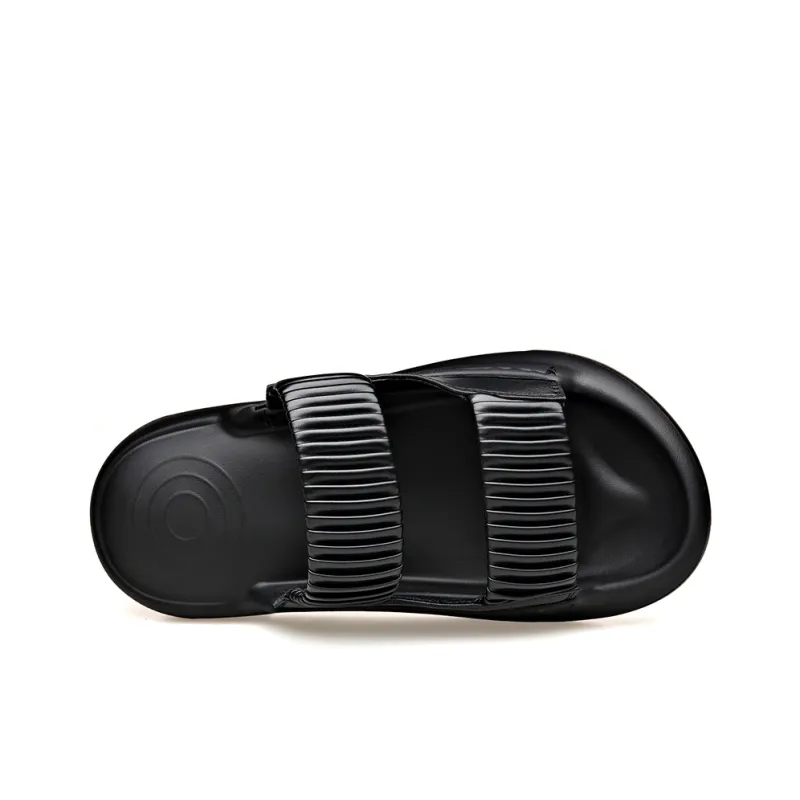 XIAOTOULANG Slip Resistant Odor Resistant Slide Slippers Men's Black-1