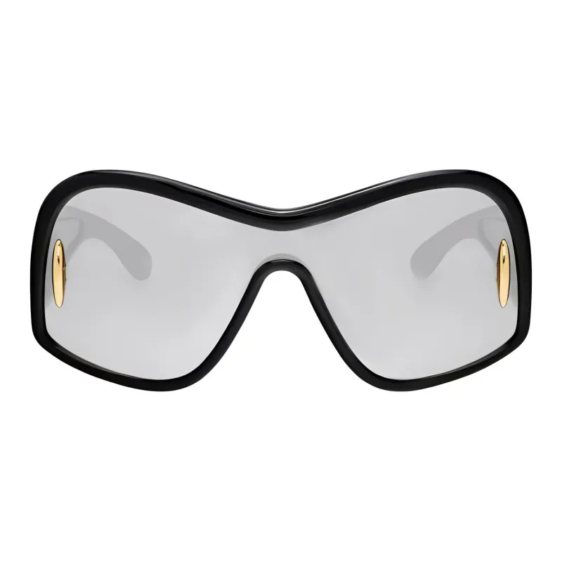 LOEWE Acetate Irregular Shape Sunglasses Men's Black-1