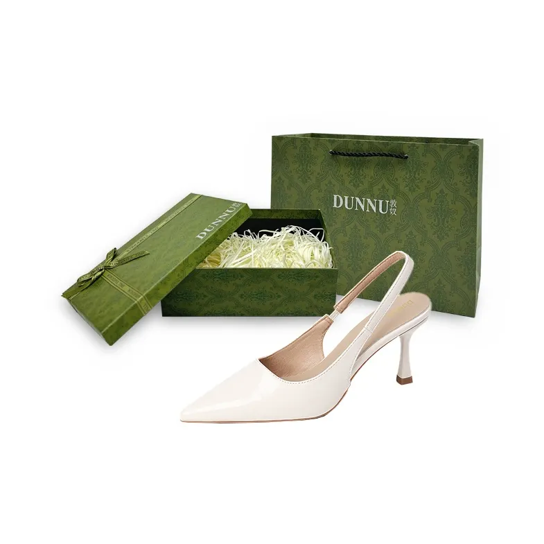 Dunnu Slim Heel High Heels 7CM Women's Nude-23
