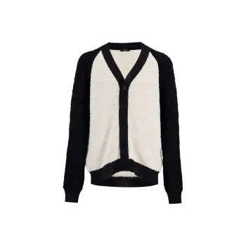 BALMAIN Two Toned Tweed Cardigan