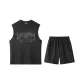 Suede Clothing Set (Black Tank Top+Black Shorts)