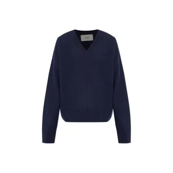 AMIPARIS Paris Ami De Coeur V Neck Knitted Jumper