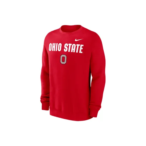 Nike Ohio State Buckeyes Primetime Primary Stack Men's Nike College Pullover Crew