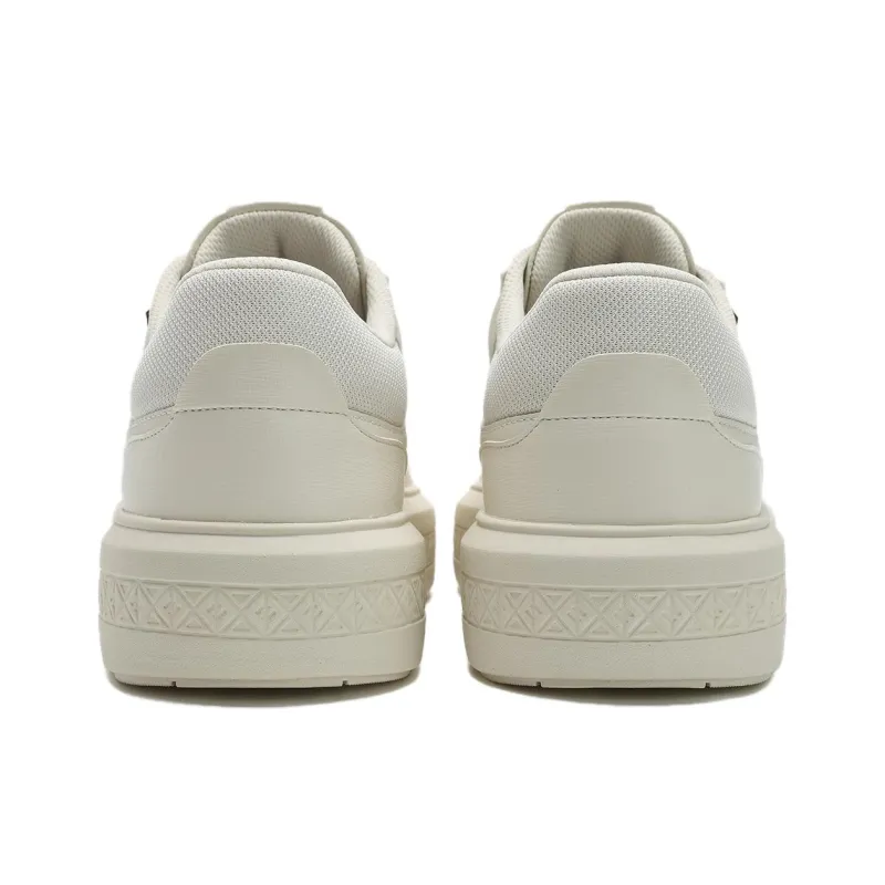FILA BASELINE Anti Slip Wear Resistant Low Top Skateboard Shoes Women's Beige-3