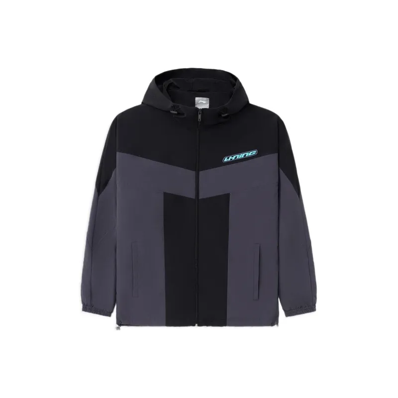 LiNing Sports Trend Series Jacket Men's Dark Purple Gray-0
