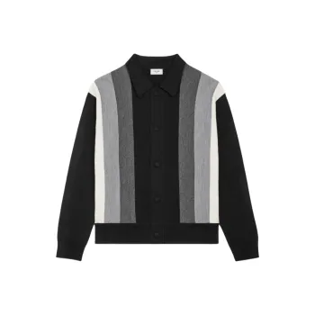 CELINE Polo Cardigan In Wool