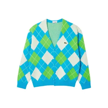 LACOSTE Sweater Men's White/Blue