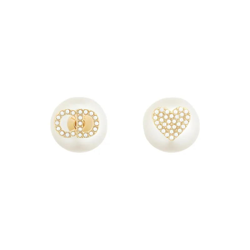 DIOR Earrings Women's Gold, White-0