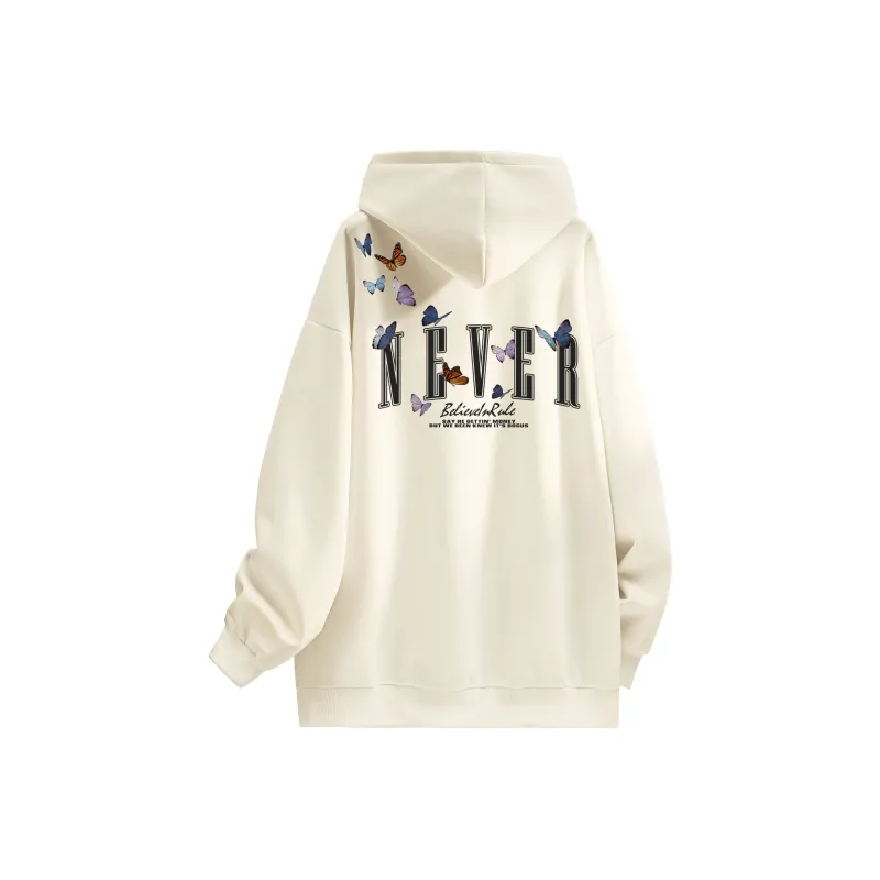 NEVER RULE Sweatshirt Unisex White Heather Gray-10