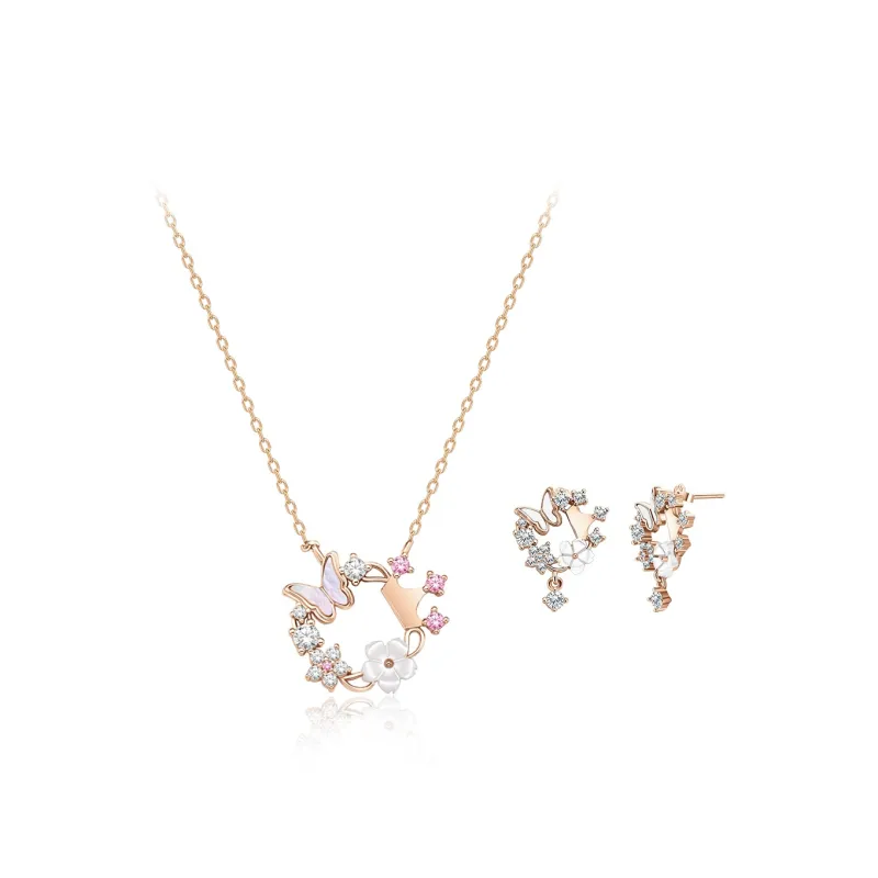 MGS S925 Elegant Elegance Niche Design Daily Versatile Forest Instagram Style Students Couple Collarbone Chain Women's-0