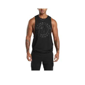 GYMSHARK Tank Tops Men Black