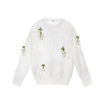 VALLEYOUTH Pullover Top Unisex Seed White