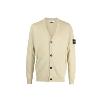 STONE ISLAND Compass motif Virgin Wool Cardigan